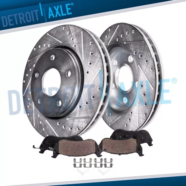 282mm Front Drilled Rotors & Brake Pads for Honda Accord Civic Element CR-V ILX