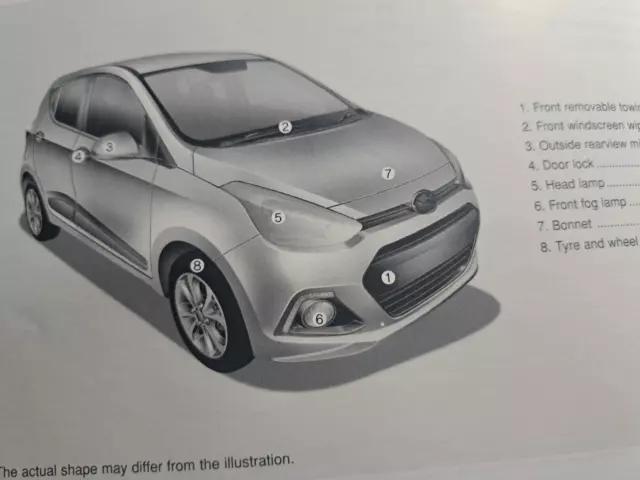 HYUNDAI i10 OWNERS MANUAL / HANDBOOK 2014 2017 / APPROX 400 PAGES 2