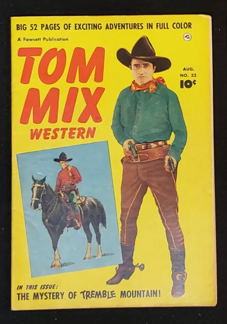Tom Mix Western #32 - '50 Fawcett Golden Age Comic Book - Carl Pfeufer Art (281)