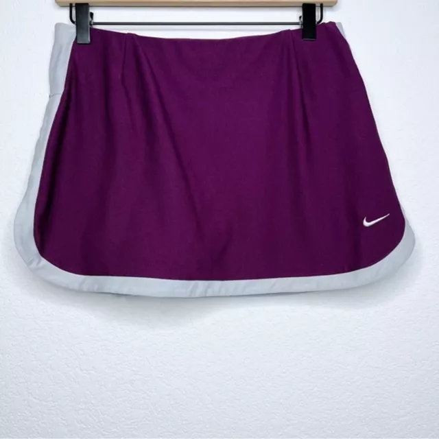 Nike Women Skirt Skort Small Vintage Y2K Purple Rounded Hem Side Splits 2000s