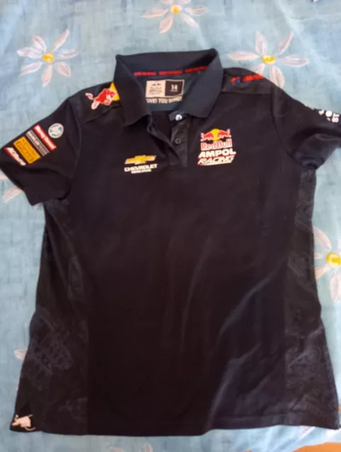 Red Bull Holden Racing Chevrolet Polo Shirt Womens Size 14