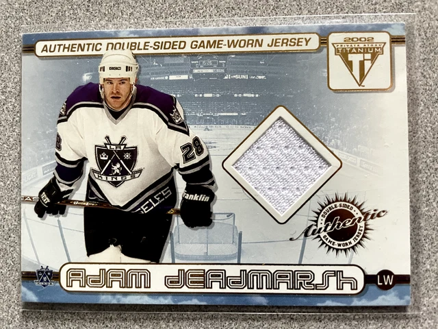 2002 Pacific Titanium Deadmarsh/Smolinski Double Sided Game-Worn Jersey Card