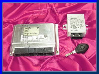 BMW SERIE 3 5 X5 E46 E39 E53 3.0i M54 Set del Motore Modulo ECU DME MS43 EWS3 CHIAVE 