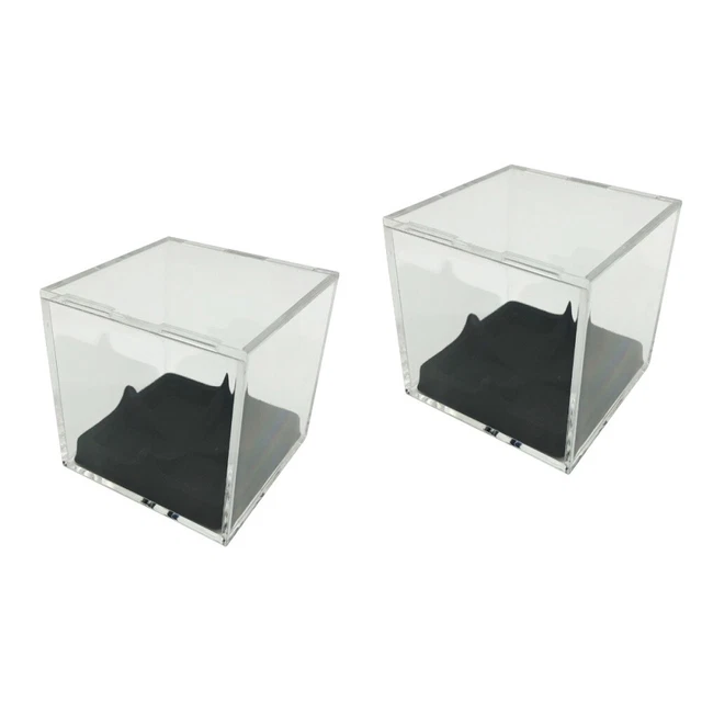 2 Pack Ball Display Case Baseball Cases Single Holder Acrylic Box