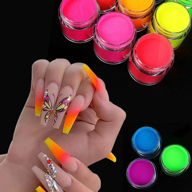 Arte de uñas acrílico polvo inmersión extensión cristal tallado polvo