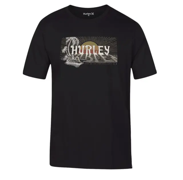 Hurley Premium Horizon Short Sleeve T-Shirt Black Men's Size Medium NWT