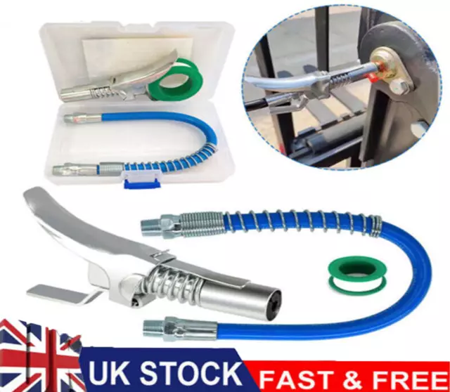 UK Auto Workshop Farm Grease Gun Coupler Quick Release Lock On Coupling 1/8" NPT