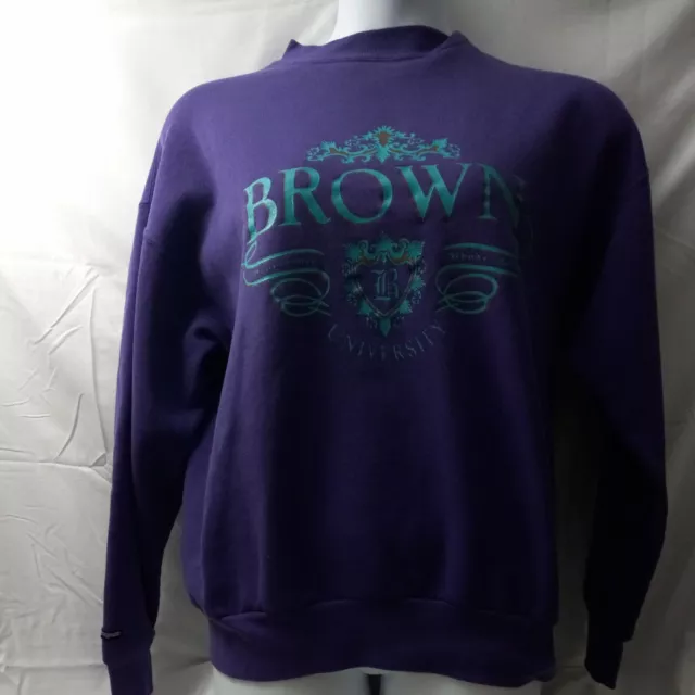 Vintage Jansport Brown University Crewneck Purple Sweatshirt Size XL USA Made