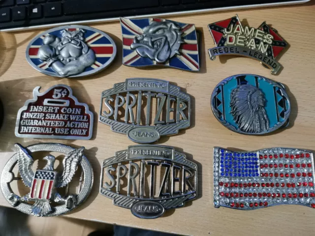 9 Belt Buckles Job Lot