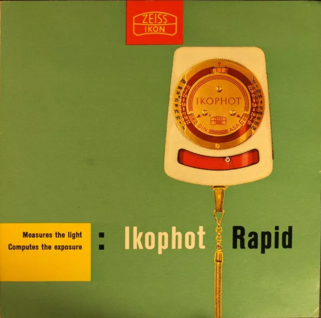 1956 ZEISS Ikon Brochure No. 3041 on the Ikophot Rapid Exposure Meter