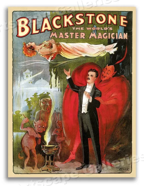 Blackstone Master of Magic 1930s Vintage Style Magician Poster - 20x28