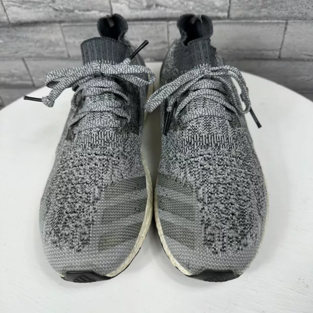 Adidas Sz 12.5 Ultra Boost Uncaged Gray Running Shoes Knit Sneakers # DA9159