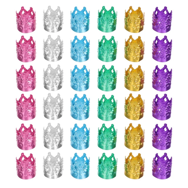 100 Pcs Hair Cuffs Braiding Beads Dreadlocks Jewelry Accessories