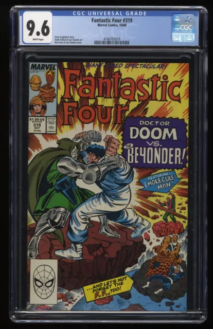 Fantastic Four #319 CGC NM+ 9.6 White Pages Marvel 1988