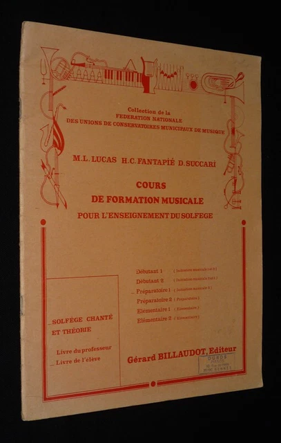 Cours de formation musicale pour l'enseignement du solfège. Solfège chanté