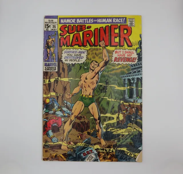 The Sub-Mariner #25 1970 Marvel Comics "A WORLD MY ENEMY"