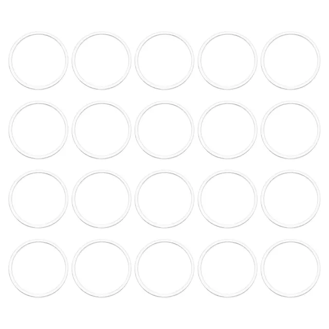 100pcs 15mm Brass Hollow Circle Bezel Round Linking Rings(Bright Silver)