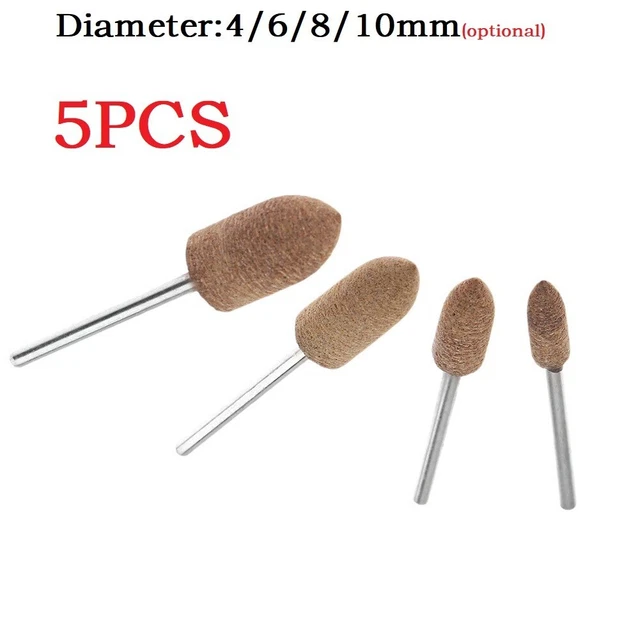 5 pz Kit testina di rettifica in pelle per finitura fori interni e superfici irr