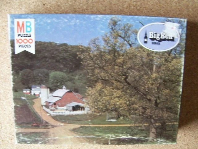 1000 piece Grant County WI farm landscape puzzle Big Ben factory sealed