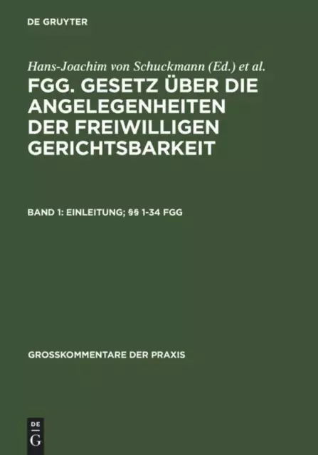 Einleitung, §§ 1-34 FGG | Buch | 9783899491531