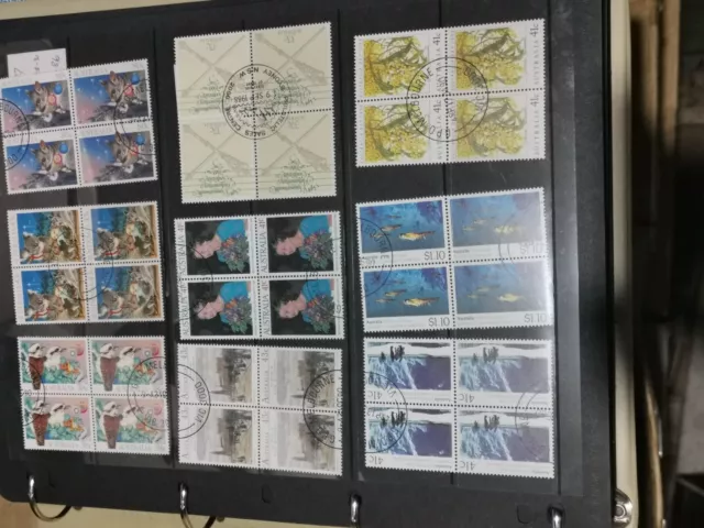 Around 100 Blocks of Full Sets CTO Stamps 1988-1990