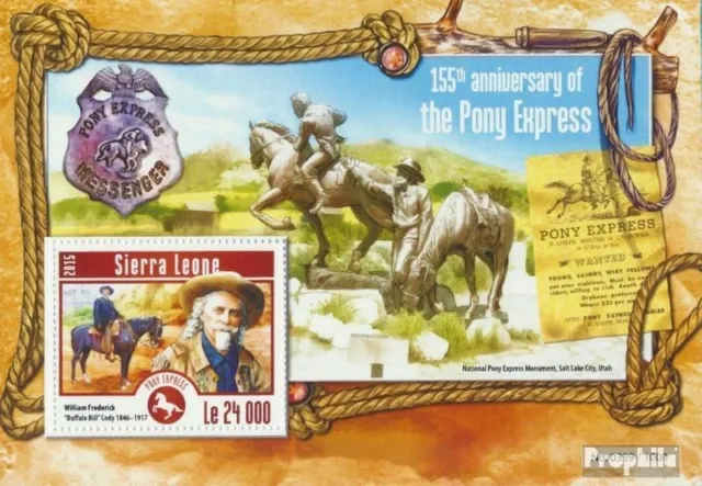 Sierra Leone della Sierra Leone Block 778 MNH 2015 Pony Express