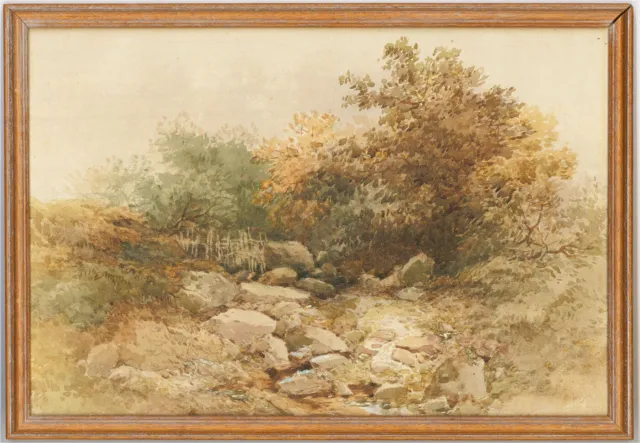 Late 19th Century Watercolour - Rocky Stream