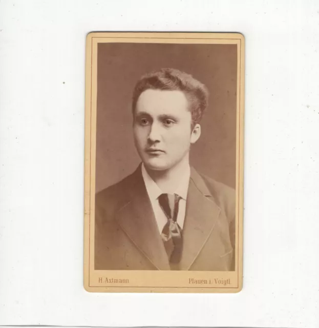 H. Axtmann CDV Foto Herrenportrait - Plauen 1870er