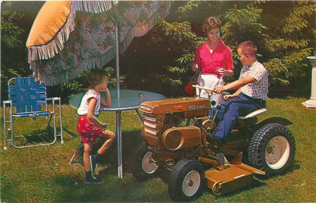 Postcard 1960s Bolens Garden tractor advertising TP24-354