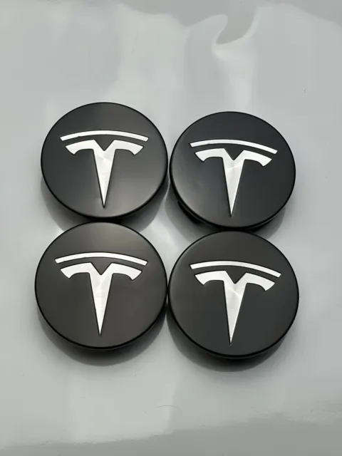 Auto Nabendeckel Felgendeckel Nabenkappen Schwarz für Tesla Model 3/S/X  57mm