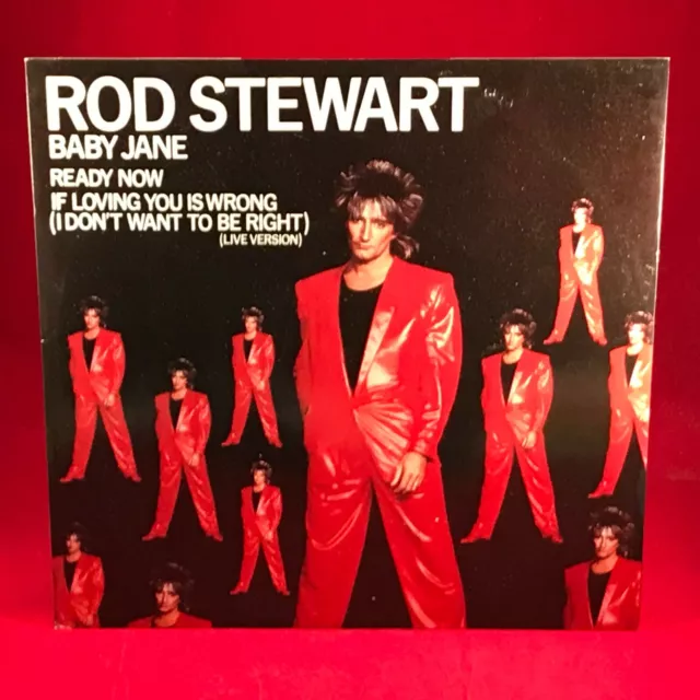 ROD STEWART Baby Jane 1983 UK 3-track 12" vinyl single EXCELLENT CONDITION