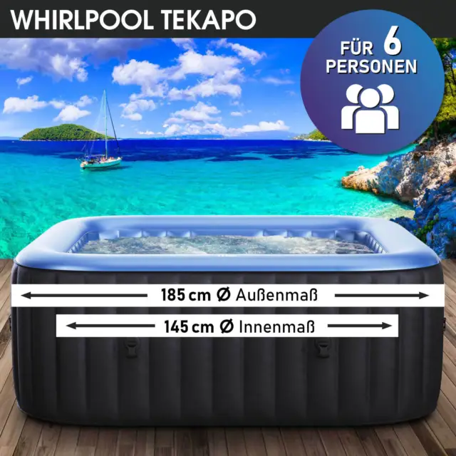 Whirlpool aufblasbar MSpa Tekapo Comfort 6 Personen In-Outdoor Pool 185x185cm 2