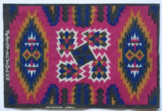 NATIVE AMERICAN INDIAN Design Cigar Felt Flannel 1908 American 5 3/4'' x 3 3/4''