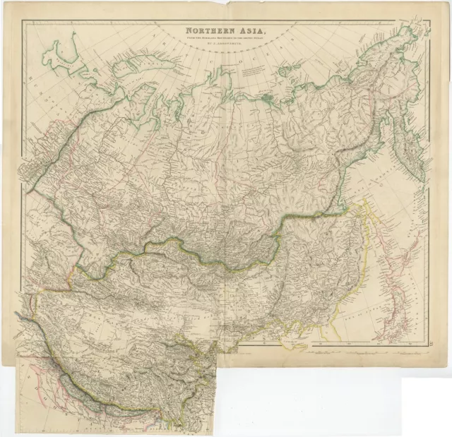 Antique Map of Northern Asia by Arrowsmith (1834)