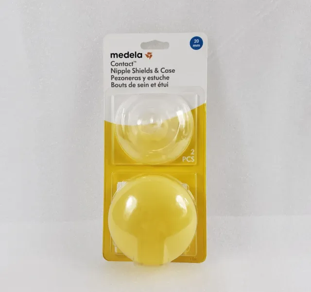 Medela Contact Nipple Shields x2 w Storage Case 20mm NEW Factory-Sealed