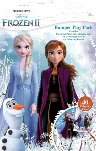 Disney Frozen 2 Bumper Play Pack - Colouring Pads, Colouring Sheets & Pencils