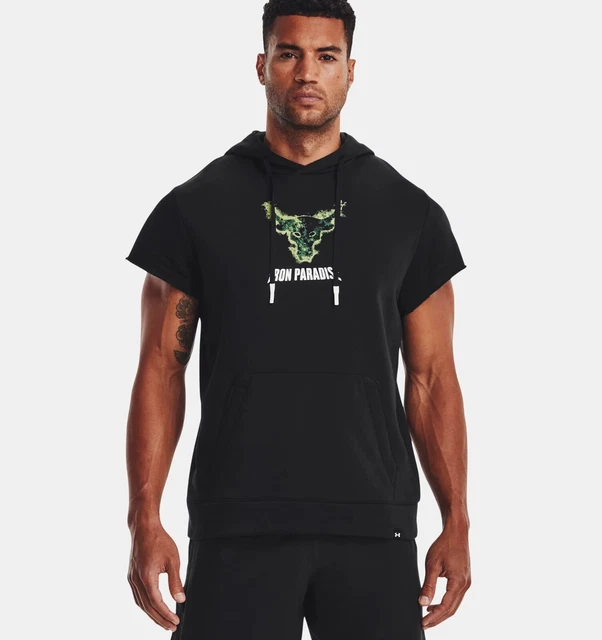 Felpa con cappuccio Under Armour da uomo Project Rock Iron Paradise rivale in pile - nera, L