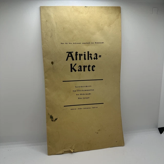 Afrika Karte 1939 1940 Alte karte Wandkarte 66.5x60cm