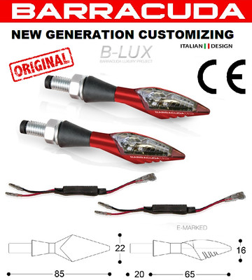 Barracuda Barracuda coppia frecce Z Led B Lux argento universali  GILERA Rally 50 
