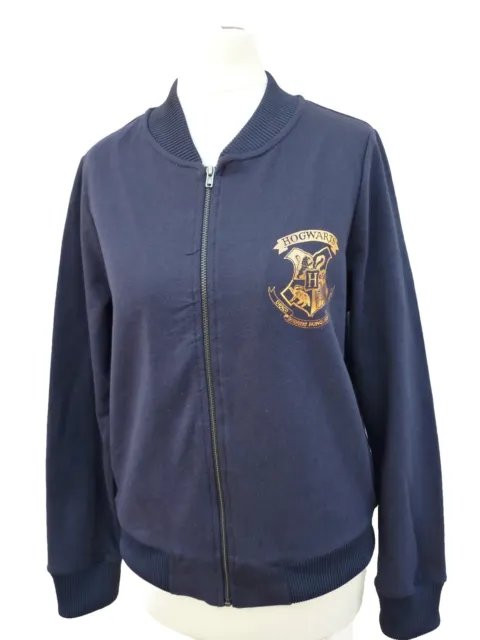Harry Potter Damen Jacke Sweatshirt Zipper Hoodie M 40 42 College Hogwarts Blau 2