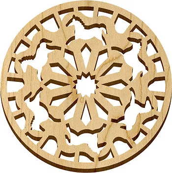 NEW - DELUXE DESIGNED HARDWOOD TRIVETS 7.7" Made in USA-  Protect counter table 3