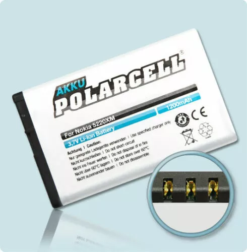 Polar Cell Battery Nokia C5-00 6303i 3720 5220 C3-01 C6-01 6730 classic BL-5CT
