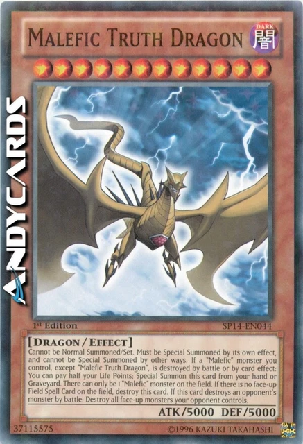 MALEFIC TRUTH DRAGON (Dragon Evil Truth) Starfoil • SP14 EN044 • 1Ed • Yugioh