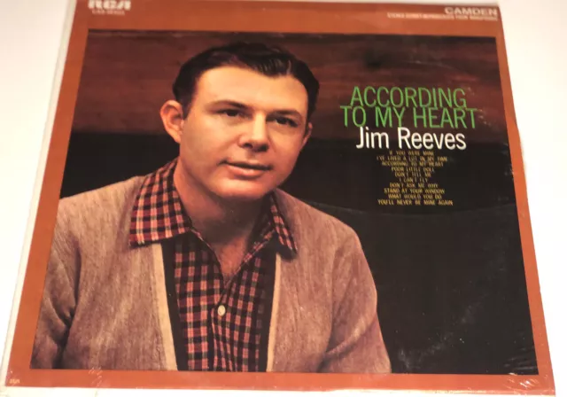 Jim Reeves According To My Heart Vinyl Sealed Record Album Lp 22R