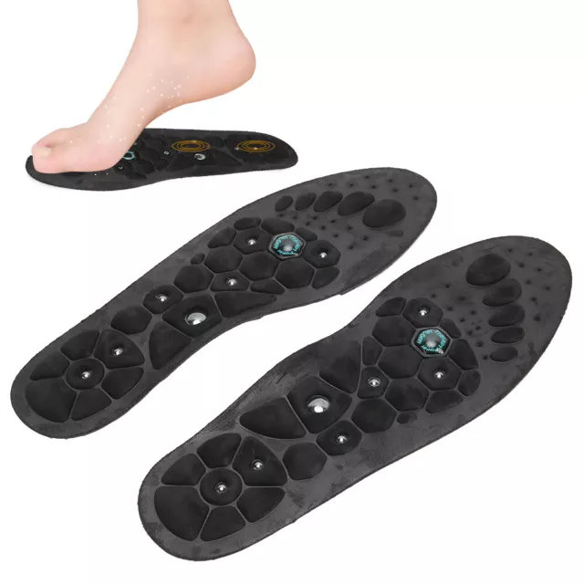 Foot Magnetic Massage Shoe Insoles Acupressure Therapy Reflexology Pain Relief