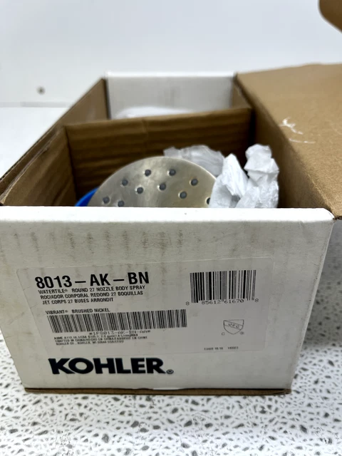 Spray de cuerpo de metal redondo Kohler WaterTile 2 GPM K-8013-AK-BN LEER