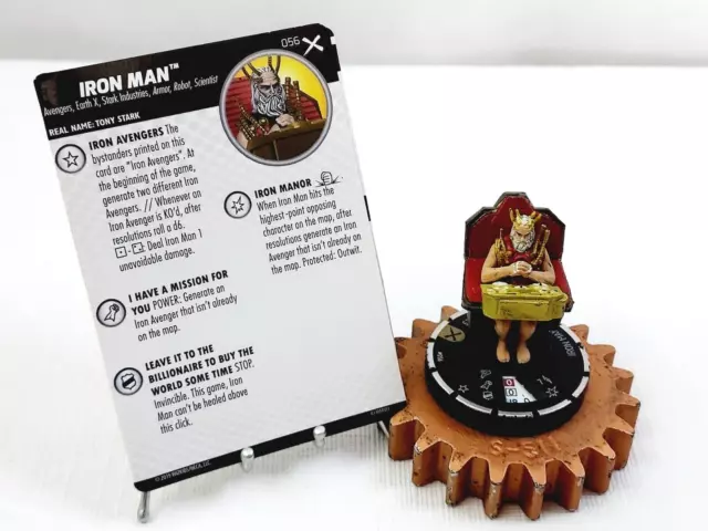 HEROCLIX Earth X Set, Super Rare #056 IRON MAN w/Card