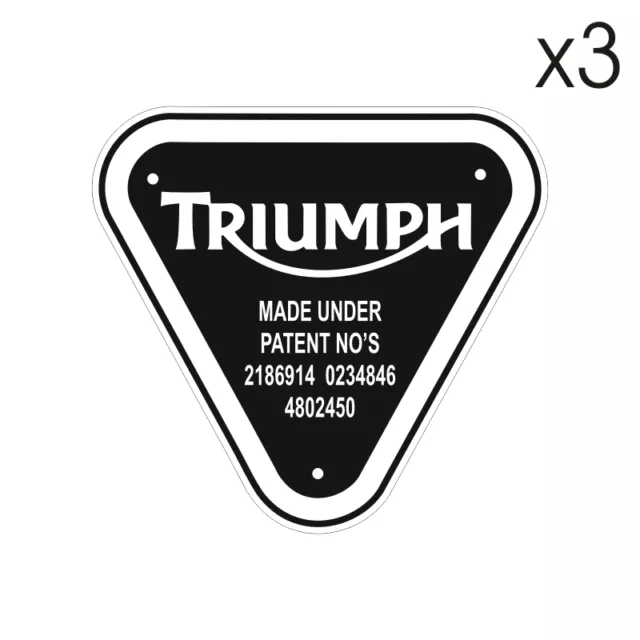 Stickers plastifiés Triumph PATENT NUMBER - 5cm x 5cm