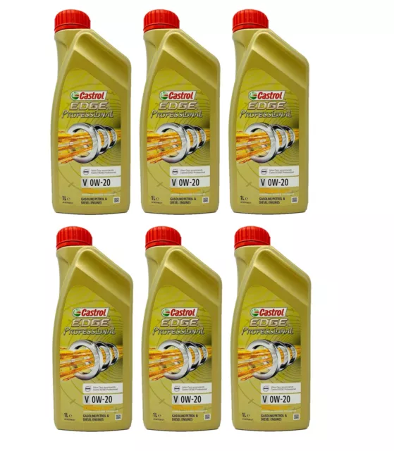 6x1L Castrol EDGE Professional V 0W-20 VOLVO Motoröl FST TITANIUM VCC RBS0-2AE