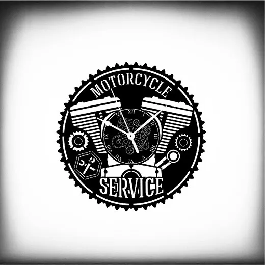 Orologio Da Parete - Motorcycle Service - Meccanico Motori Moto Motocross